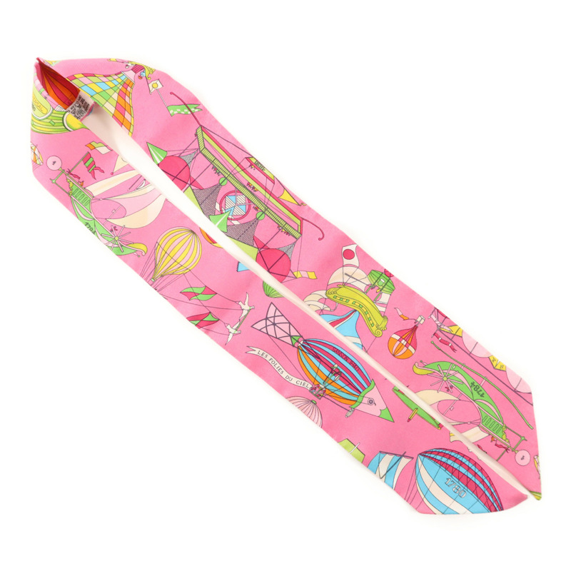 HERMES 絲質Twilly絲巾-3