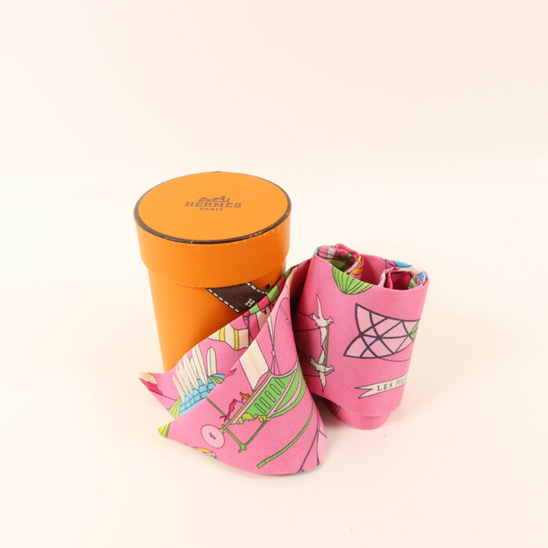 HERMES 絲質Twilly絲巾-6