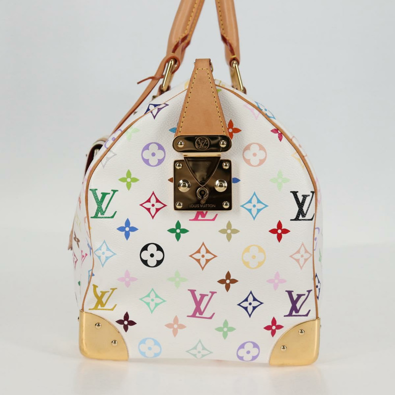 【日本直送】路易威登 Monogram Multicolor Speedy 30 手袋 白色 Bron M92643 正品 132956SAV-2