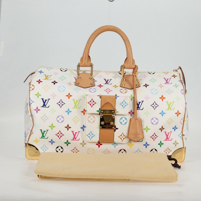 【日本直送】路易威登 Monogram Multicolor Speedy 30 手袋 白色 Bron M92643 正品 132956SAV-11