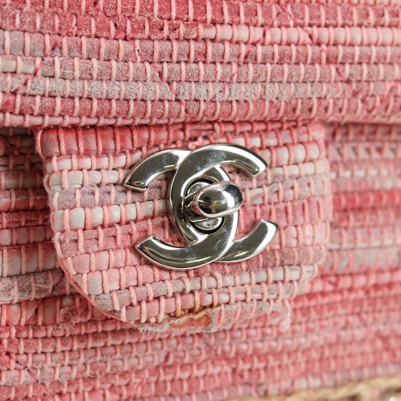 【日本直送】香奈兒 (CHANEL) 鏈條絎縫 25 肩背包，粉紅色皮革，CC 標誌，正品編號 132925SAV-20