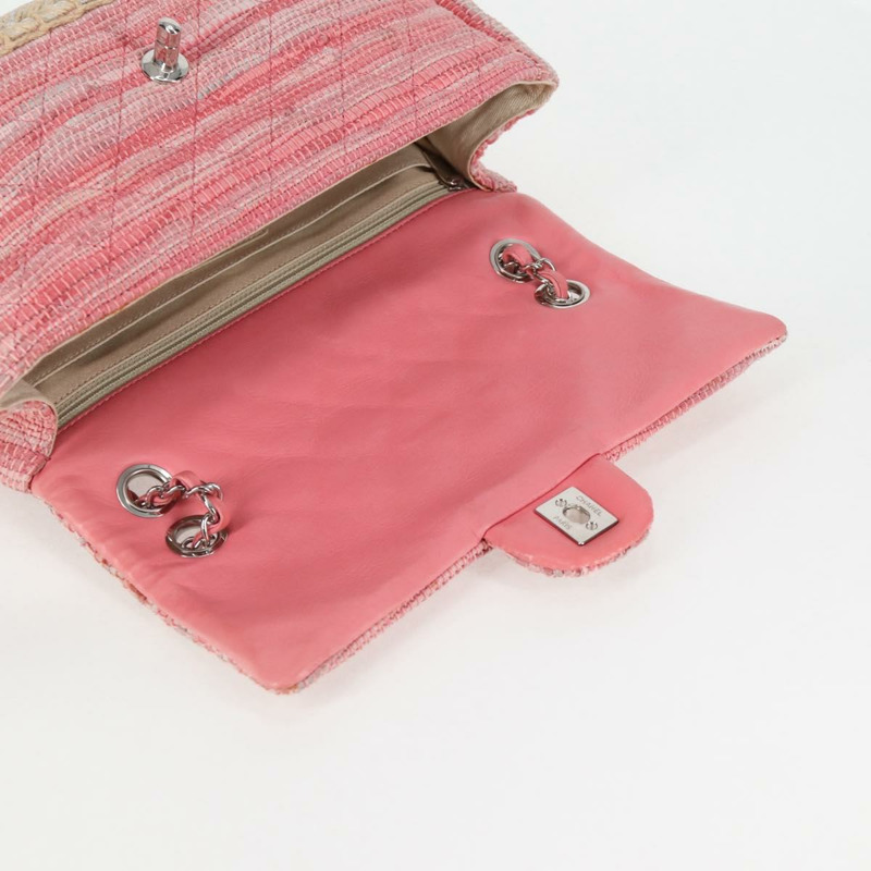 【日本直送】香奈兒 (CHANEL) 鏈條絎縫 25 肩背包，粉紅色皮革，CC 標誌，正品編號 132925SAV-21