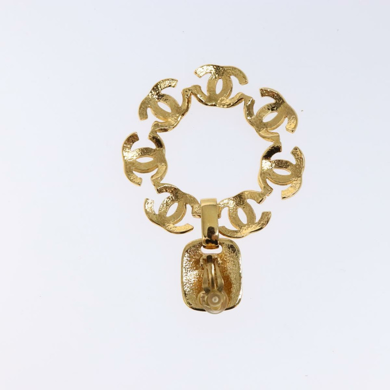 【日本直送】香奈兒 COCO 標誌耳環 金屬金色 CC 正品 135951SAV-2