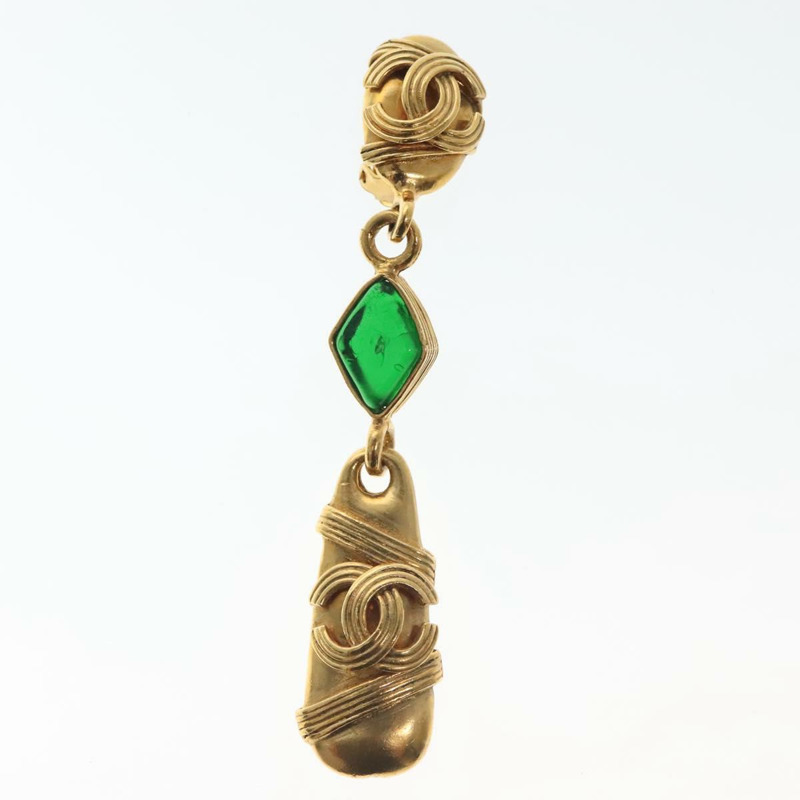 【日本直送】香奈兒 COCO Mark Gripoa 耳環，金屬金色，CC 標誌，正品 BA4542SAV-1