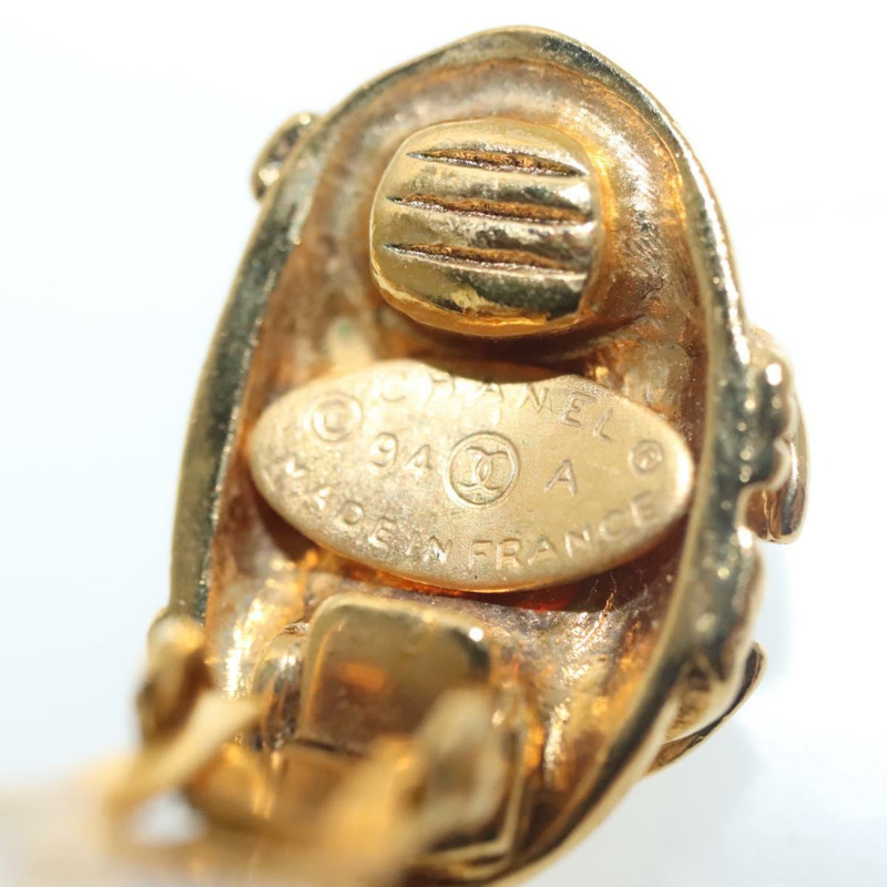 【日本直送】香奈兒 COCO Mark Gripoa 耳環，金屬金色，CC 標誌，正品 BA4542SAV-20