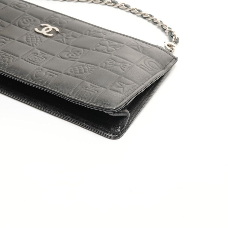 香奈兒黑色Icon Motif羊皮單肩手提包 WS24896-6