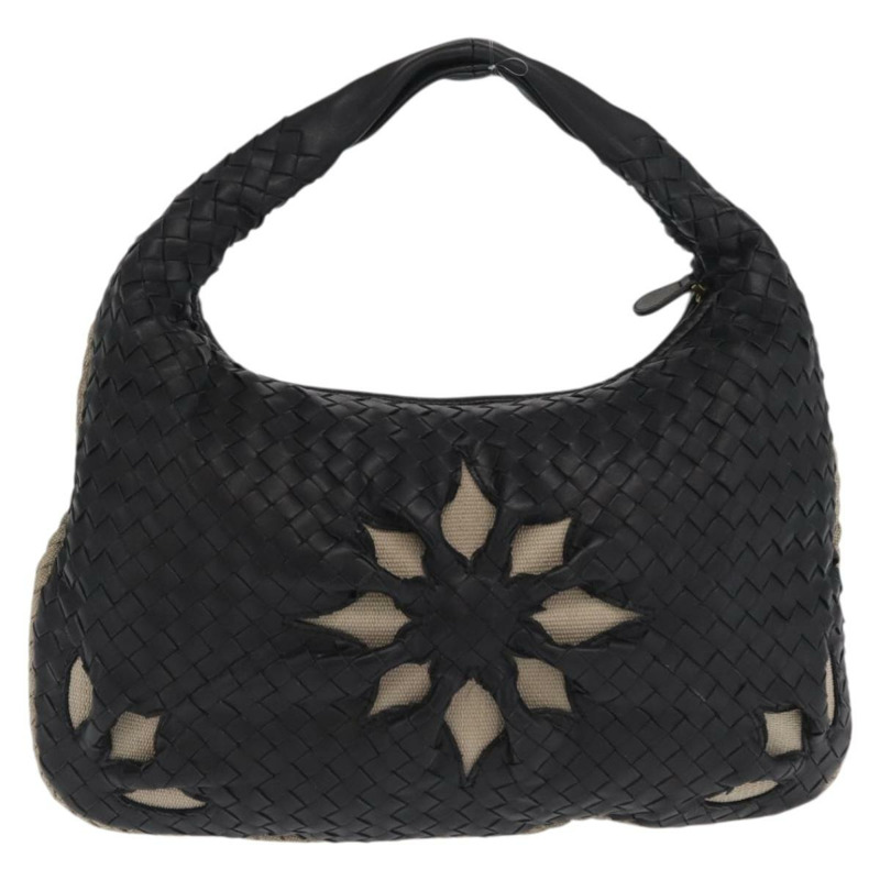 【日本直送】BOTTEGAVENETA INTRECCIATO Hobo 肩背包 皮革 黑色 115653 正品 161573SAV-1