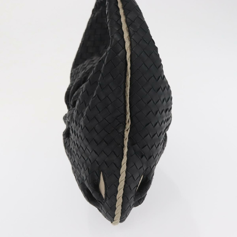 【日本直送】BOTTEGAVENETA INTRECCIATO Hobo 肩背包 皮革 黑色 115653 正品 161573SAV-2