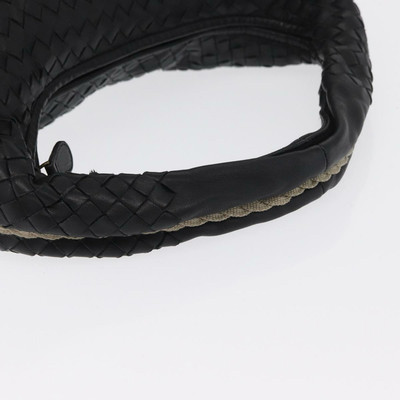 【日本直送】BOTTEGAVENETA INTRECCIATO Hobo 肩背包 皮革 黑色 115653 正品 161573SAV-6