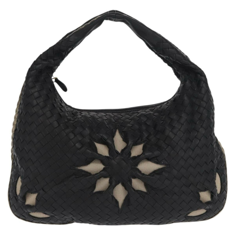 【日本直送】BOTTEGAVENETA INTRECCIATO Hobo 肩背包 皮革 黑色 115653 正品 161573SAV-12