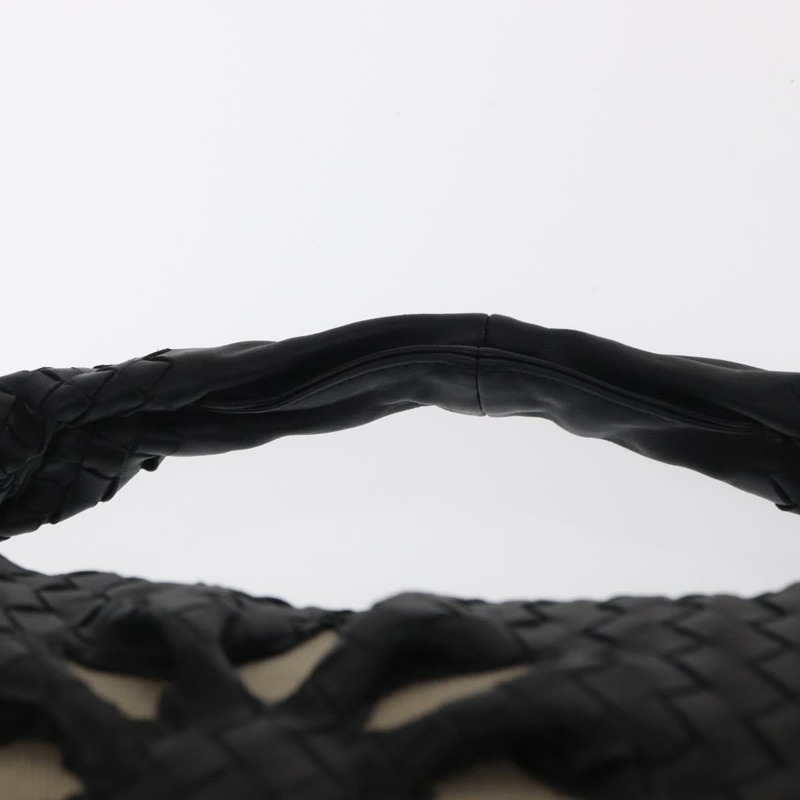 【日本直送】BOTTEGAVENETA INTRECCIATO Hobo 肩背包 皮革 黑色 115653 正品 161573SAV-13