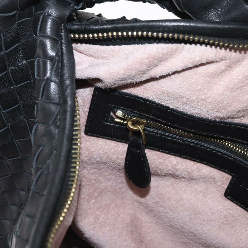 【日本直送】BOTTEGAVENETA INTRECCIATO Hobo 肩背包 皮革 黑色 115653 正品 161573SAV-20