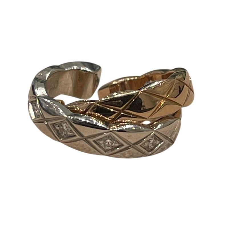 CHANEL 香奈兒 COCO CRUSH 鑽石耳骨夾 K18WG/YG-0