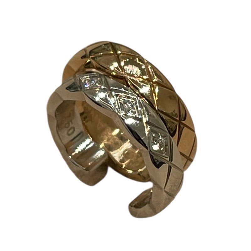 CHANEL 香奈兒 COCO CRUSH 鑽石耳骨夾 K18WG/YG-1