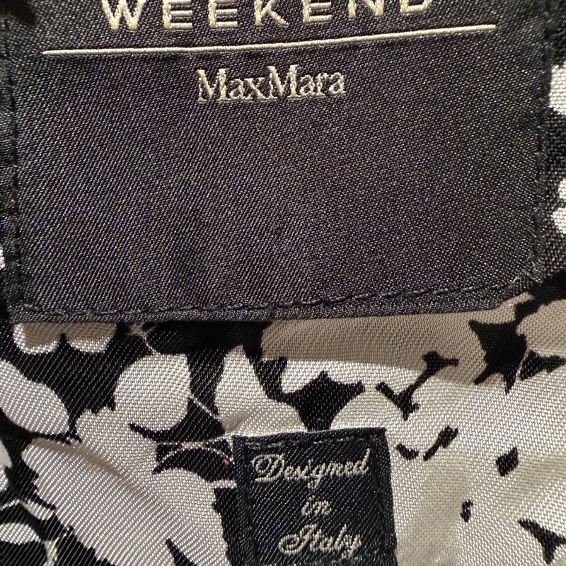 Weekend Max Mara 義大利設計 復古黑白大圓點 長版風衣/大衣 (Size 46)-8