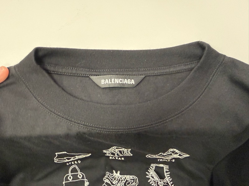 二手oversized 巴黎世家黑色短袖T恤-4