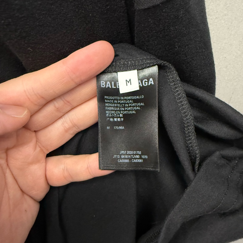 二手oversized 巴黎世家黑色短袖T恤-10