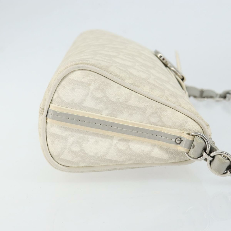 【日本直送】Christian Dior Romantic Trotter帆布單肩包 PVC 白色銀色 正品 150352V-2