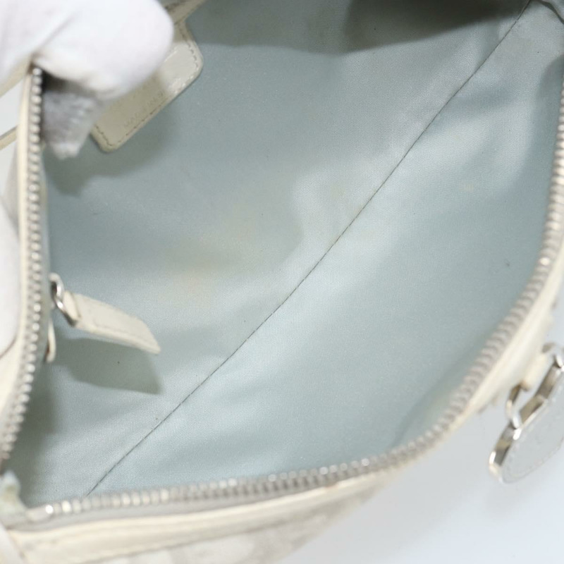【日本直送】Christian Dior Romantic Trotter帆布單肩包 PVC 白色銀色 正品 150352V-10