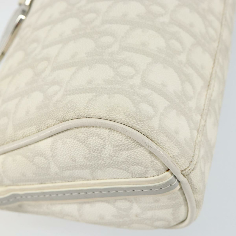 【日本直送】Christian Dior Romantic Trotter帆布單肩包 PVC 白色銀色 正品 150352V-15