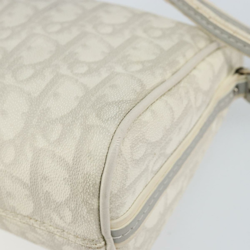 【日本直送】Christian Dior Romantic Trotter帆布單肩包 PVC 白色銀色 正品 150352V-16
