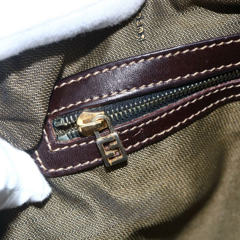 【日本直送】FENDI Zucca帆布手提包 2way 黑色棕色 正品 150808-21