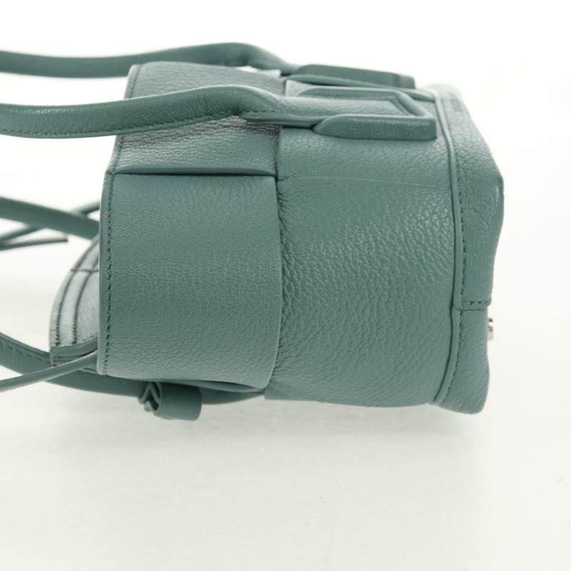 【日本直送】BOTTEGA VENETA MAXI INTRECCIATO 迷你 Arco 包皮革 2way 綠色 正品 mr1536V-3