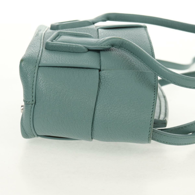 【日本直送】BOTTEGA VENETA MAXI INTRECCIATO 迷你 Arco 包皮革 2way 綠色 正品 mr1536V-4
