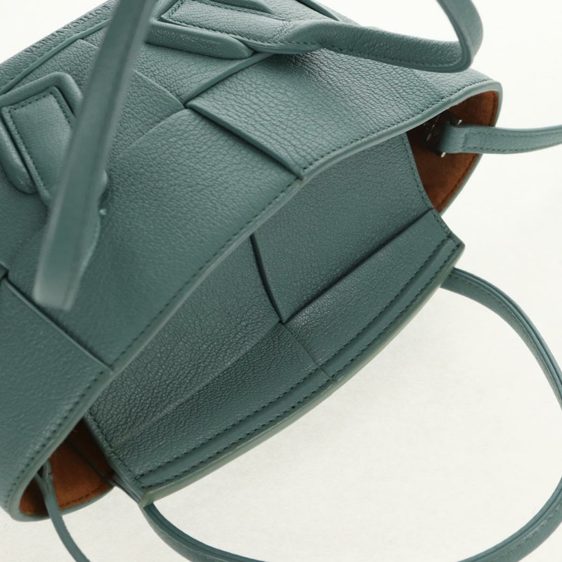 【日本直送】BOTTEGA VENETA MAXI INTRECCIATO 迷你 Arco 包皮革 2way 綠色 正品 mr1536V-6