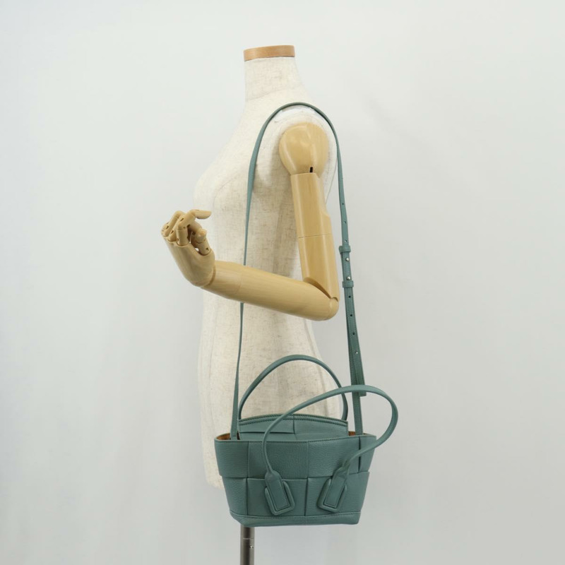 【日本直送】BOTTEGA VENETA MAXI INTRECCIATO 迷你 Arco 包皮革 2way 綠色 正品 mr1536V-26
