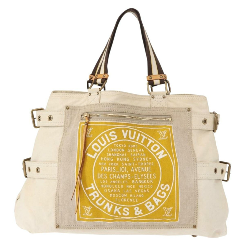 【日本直送】路易威登 Cruise Line Globe Shopper GM 帆布米色購物袋 M95110 正品 mr1546-1