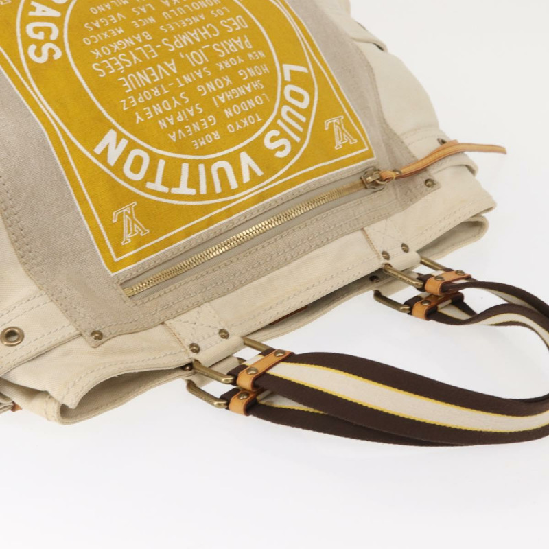 【日本直送】路易威登 Cruise Line Globe Shopper GM 帆布米色購物袋 M95110 正品 mr1546-5