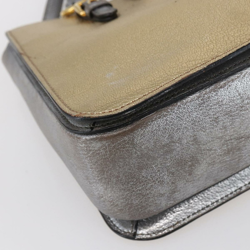 【日本直送】Miu Miu Madras 手提包 皮革 2way 金色 Auth mr1549-15