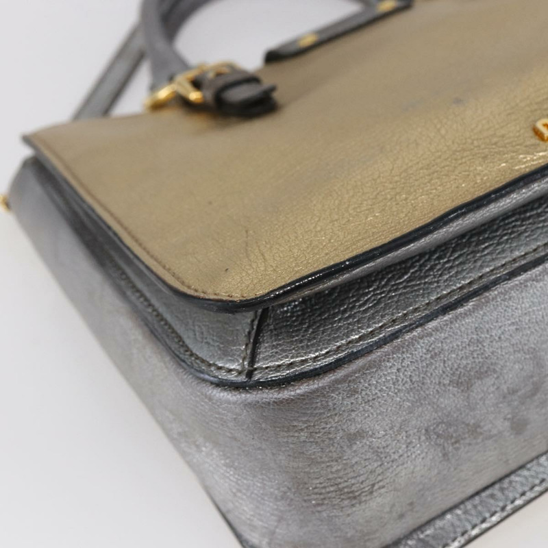 【日本直送】Miu Miu Madras 手提包 皮革 2way 金色 Auth mr1549-17