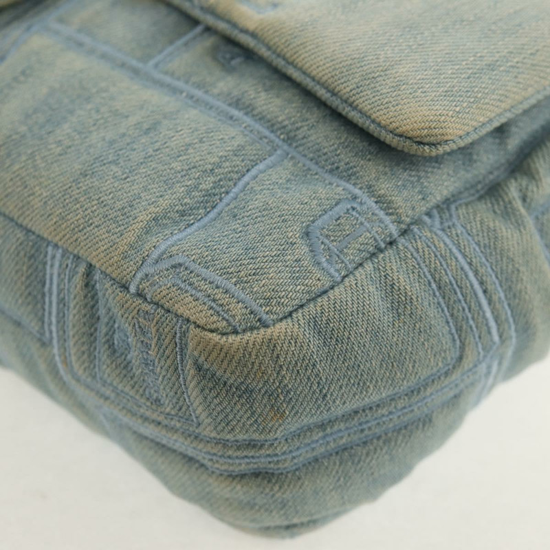 【日本直送】香奈兒 Coco 香水鏈肩背包，牛仔布淺藍色，CC 標誌，貨號 145068AV-15