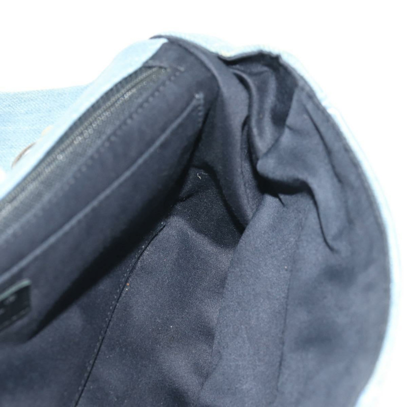 【日本直送】香奈兒 Coco 香水鏈肩背包，牛仔布淺藍色，CC 標誌，貨號 145068AV-23