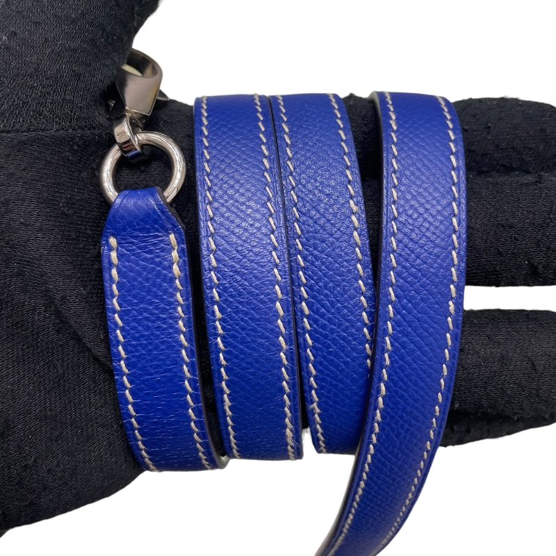 HERMES 愛馬仕 KELLY 35 凱莉包 EPSOM 電光藍 內縫 銀釦-14