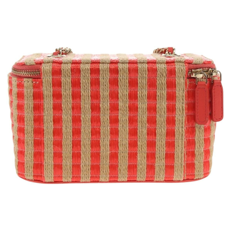 【日本直送】香奈兒鏈條單背包 拉菲草 米色 金色 CC 標誌 正品 143661SAM-1