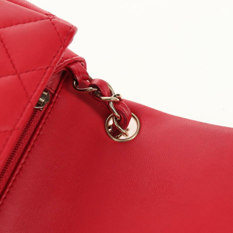 【日本直送】香奈兒 Matelasse 17 鏈條肩背包，羊皮材質，紅色，金色雙C標誌，正品編號 144831SAM-22