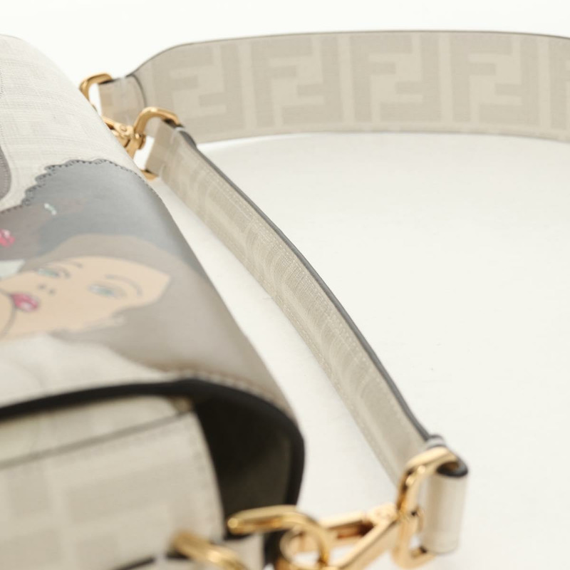 【日本直送】FENDI Zucca 帆布 Antonio Lopez Mamma Baguette 包 2way 象牙色正品 146070SM-13