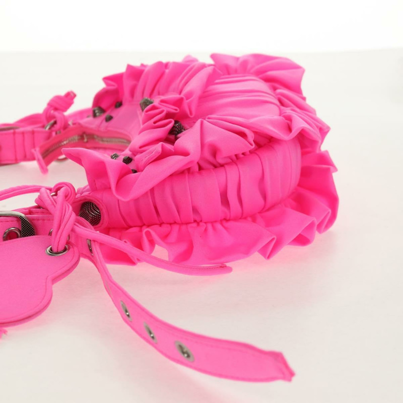 【日本直送】BALENCIAGA LucaGol XS 單肩包 尼龍材質 粉紅色 銀色 671309 正品 147969SM-2