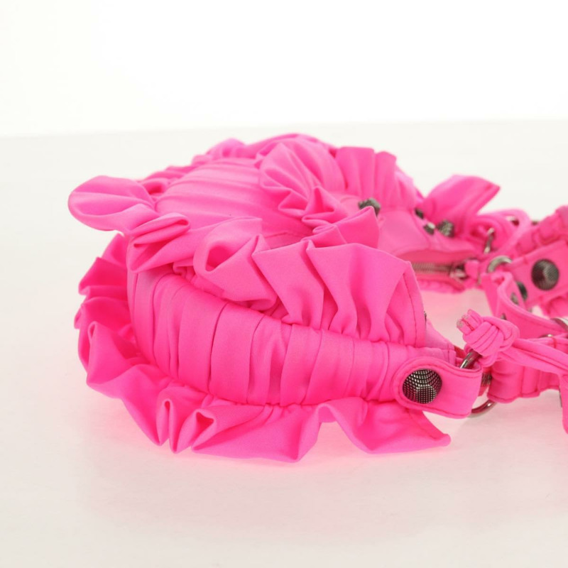 【日本直送】BALENCIAGA LucaGol XS 單肩包 尼龍材質 粉紅色 銀色 671309 正品 147969SM-3