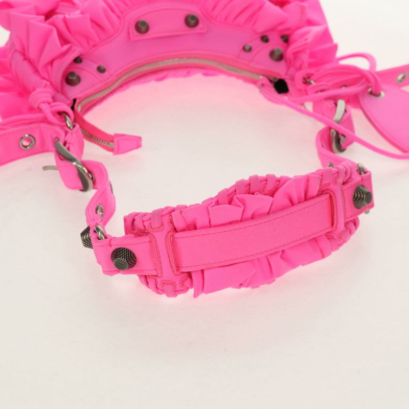 【日本直送】BALENCIAGA LucaGol XS 單肩包 尼龍材質 粉紅色 銀色 671309 正品 147969SM-6