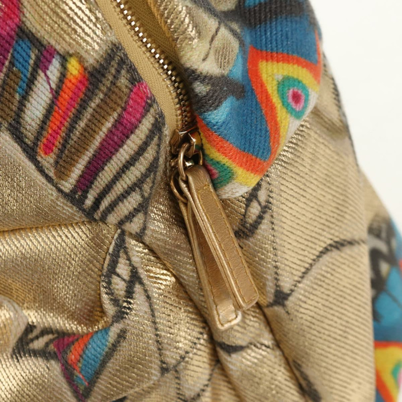 【日本直送】香奈兒塗鴉帆布雙肩包，金色雙C標誌，貨號148460SAM-22