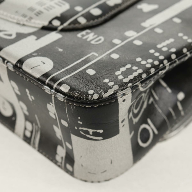 【日本直送】香奈兒雙蓋鏈條肩背包，銀色皮革，CC標誌，正品編號148462SAM-17