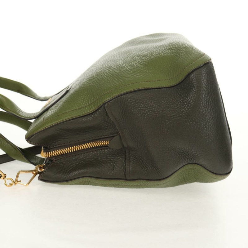 【日本直送】Miu Miu 手提包 皮革 兩用 綠金 RN0889 正品 134339V-3