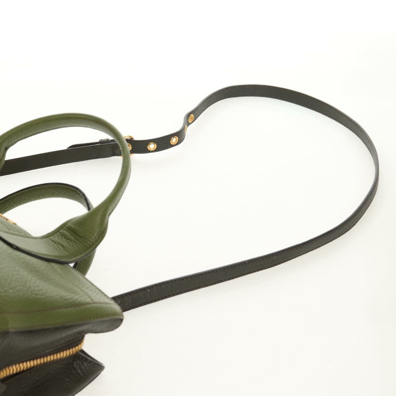 【日本直送】Miu Miu 手提包 皮革 兩用 綠金 RN0889 正品 134339V-17