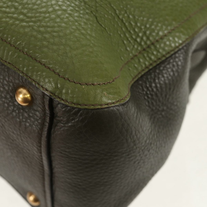 【日本直送】Miu Miu 手提包 皮革 兩用 綠金 RN0889 正品 134339V-21