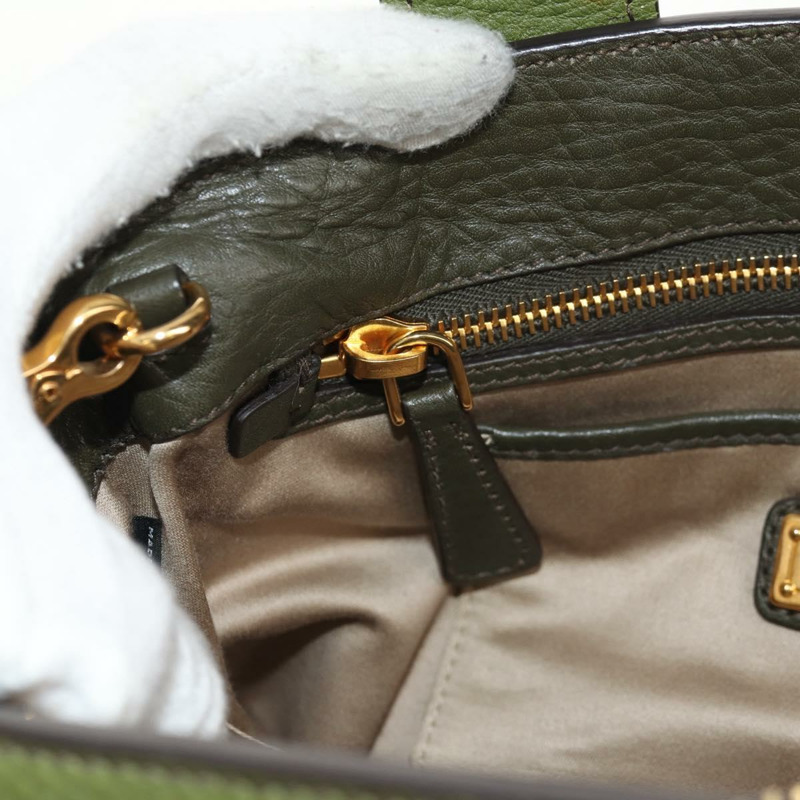 【日本直送】Miu Miu 手提包 皮革 兩用 綠金 RN0889 正品 134339V-30