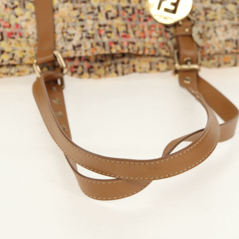 【日本直送】FENDI Zucchino帆布托特包 黃色金色 正品 134352V-6